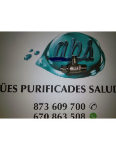 Grifo metalico para toma de agua equipos Osmosis. Tubo 1/4" 2