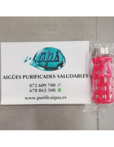 Botella reutilizable Cristal Irisana 300 ML con funda de silicona