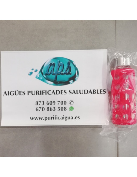 Ampolla reutilitzable Vidre Irisana 300 ML amb funda de silicona