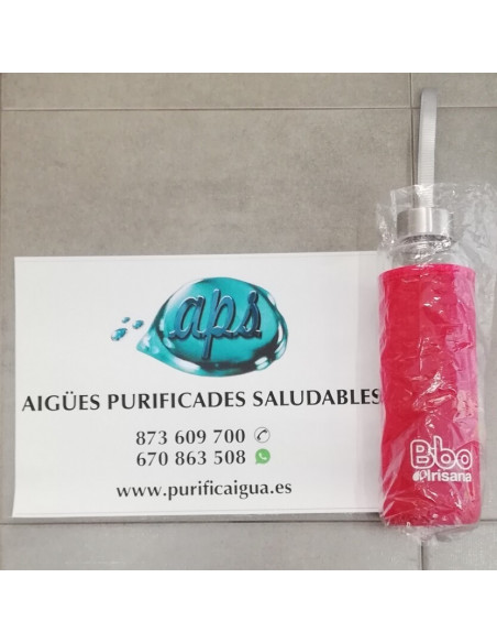 Ampolla reutilitzable Vidre Irisana 550 ML amb funda neoprè