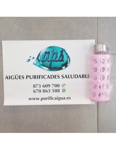 Ampolla reutilitzable Vidre Irisana 300 ML amb funda de silicona