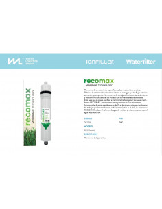 Membrana Recomax de 150 GPD Bajo Rechazo 2