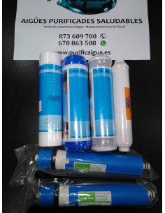 Kit 4 Filtros ECOPUMP 750 Anterior al 2015 CON membranas 
