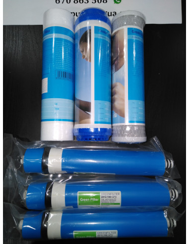 Kit 4 Filtros ECOPUMP 750 Posterior al 2015 CON membranas 