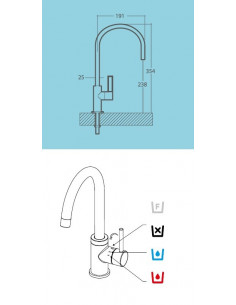 Grifo de 3 vías Nor 2