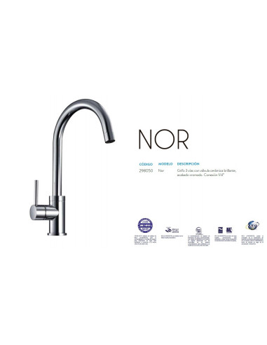 Aixeta de 3 víes Nor