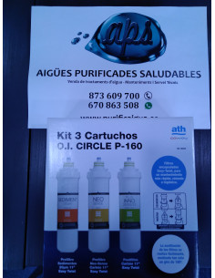 Kit 3 Filtros sin membrana para Osmosis ATH Coway Circle