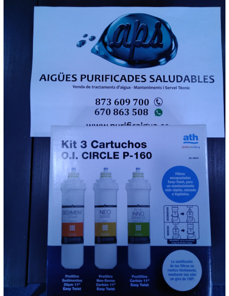 Kit 3 Filtres sense membrana per Osmosis ATH Coway Circle