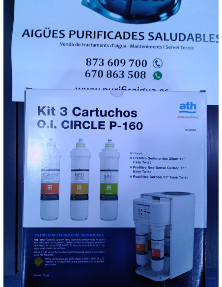 Kit 3 Filtres sense membrana per Osmosis ATH Coway Circle