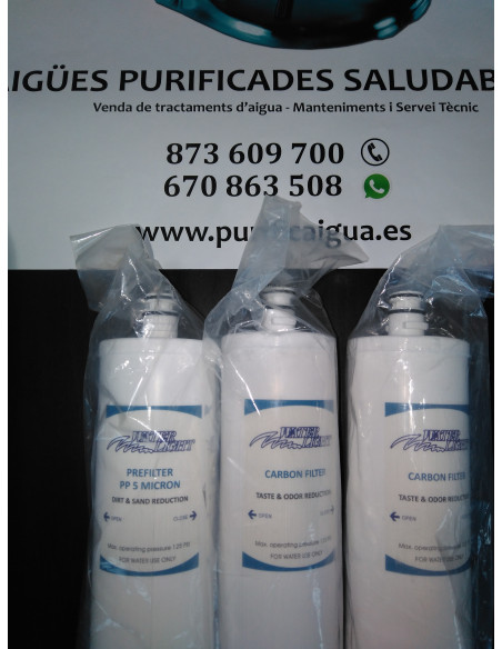 Kit 4 Filtres amb membrana per Osmosis Bermax 802-C