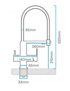 Grifo 3 vías Altea 2