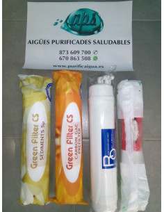 Kit 3 Filtros y membrana para Osmosis Gutzzi