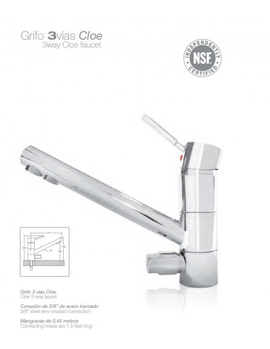 Aixeta de 3 víes Cloe