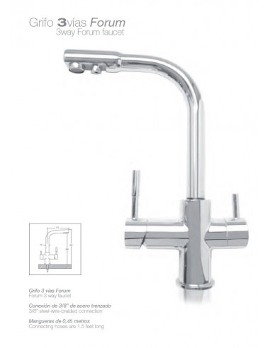 Aixeta de 3 víes Forum Normal