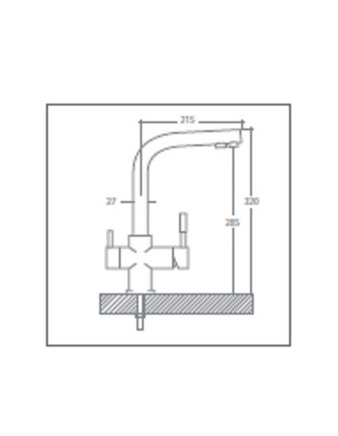Aixeta de 3 víes Forum Metal Free