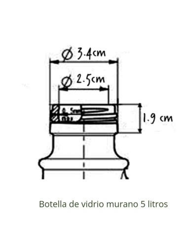 GARRAFA 5L VIDRE MURANO LLIURE DE...