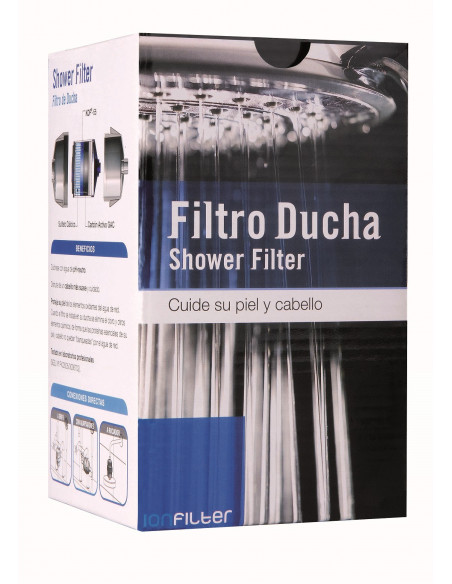 Declorador de ducha - Filtro de ducha con KDF y cuarzo - Tratamiento  Natural del Agua