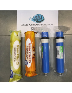 Kit 2 Filtres + 2 membranes per Osmosis Binature 2.0 (anterior-2015)