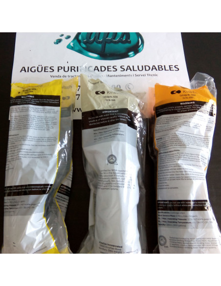 Kit 2 Filtres + Membrana per Osmosis Kinetico K2