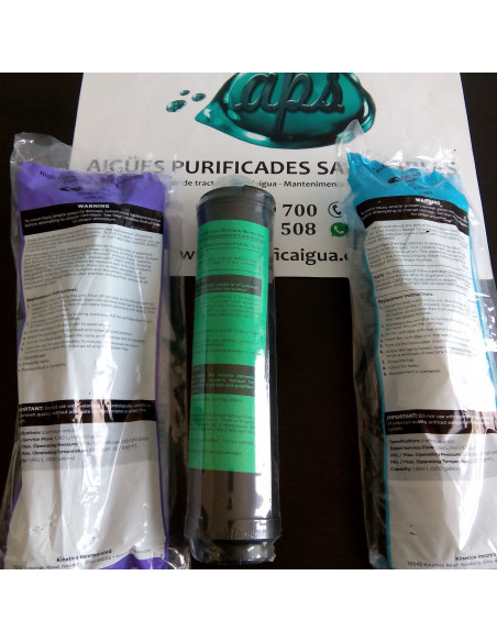 Kit 2 Filtres + Membrana per Osmosis Kinetico K5