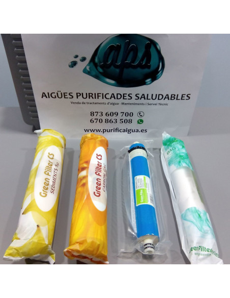 Kit 3 Filtres i membrana per Osmosis LadyWater posteriors al 2008