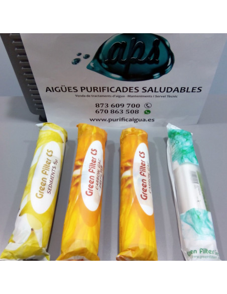 Kit 4 Filtres sense membrana per Osmosis Ultra CS i Serena