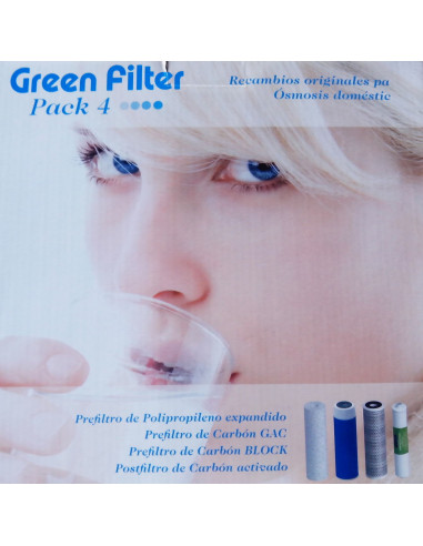Kit 4 Filtres ECO PUMP 750 antiga, Green Filter 