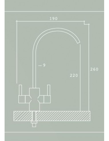 Grifo de 2 vías independiente Seven