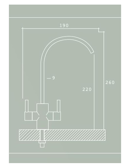 Grifo de 2 vías independiente Seven